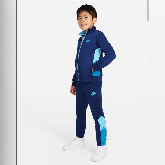 Nike Other - EUC Nike Little Kids Blue Color block Matching Tracksuit Boys Size 6 Medium